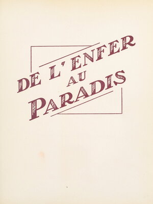 cover image of De l'enfer au paradis